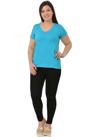 Футболка женская однотонная