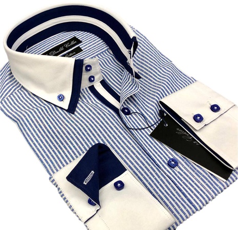 двойной воротник мужские рубашки