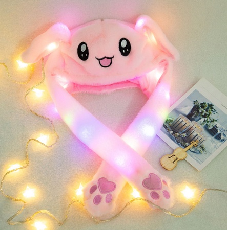 Шапка с кроличьими двигающимися ушками