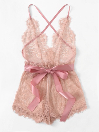 Розовый Крестовый Дизайн Со Цветочками Сексуальные Белье