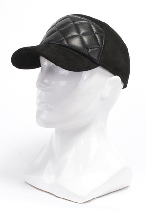 Бейсболка из замши и кожи 200311