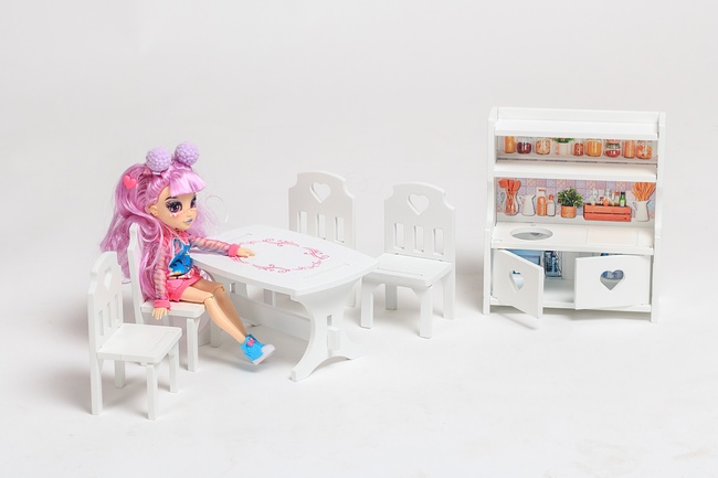 Furniture set for dolls 15-20 cm (without staining)