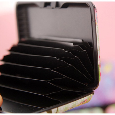 Визитница "Совушки" в жестком алюминиевом корпусе