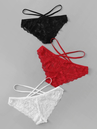 Цветочные Кружевные Трусики Набор
