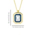 Even & Pétra 14 Ayar Altın Taşlı Mavi Renk Baget Kolye