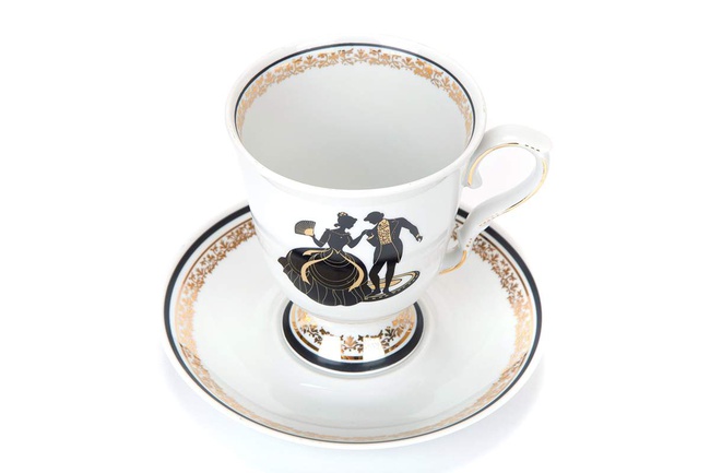 Бокал с блюдцем 600 мл Силуэты(Классический)