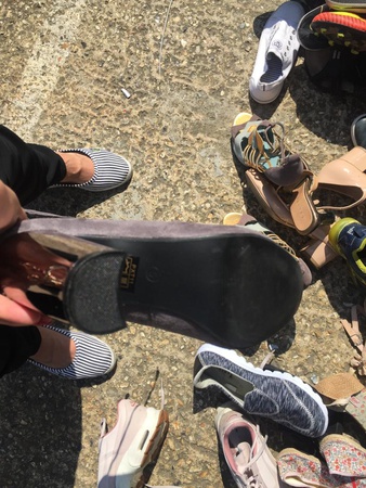 Обувь женская мужская детская оптом секонд-хенд second-hand из Англии крем grade creame A extra спортивная сток