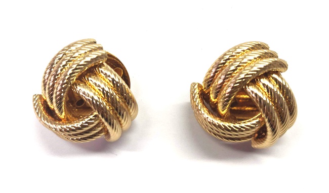 Golden Wool Emblem Earrings