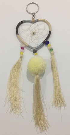 Keychain MIni Heart Dream Tassels