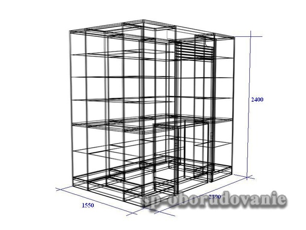 Торговый островок из профиля для сумок