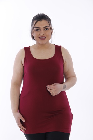 Майка большого размера с нулевым рукавом