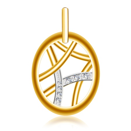 ПОДВЕСКА ИЗ ЖЕЛТОГО ЗОЛОТА С БРИЛЛИАНТАМИ