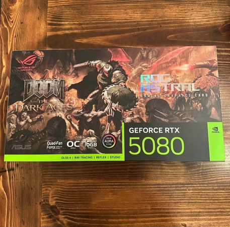 Asus ROG Astral GeForce RTX 5080 Doom Dark Ages Limited EDITION Video Card