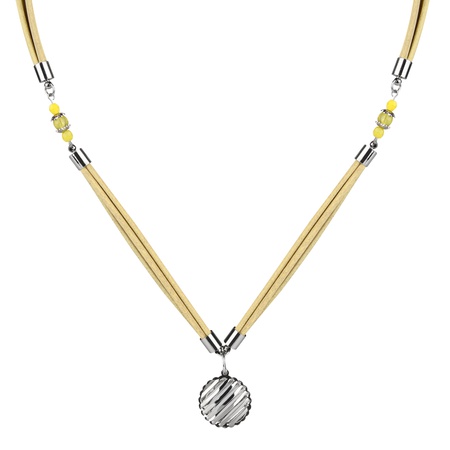 W-K-RP-102 Кожаный браслет, колье, серьги, комбайн