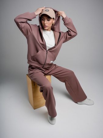 Худи с капюшоном  женский из высококачественной ткани лининг для повседневной носки