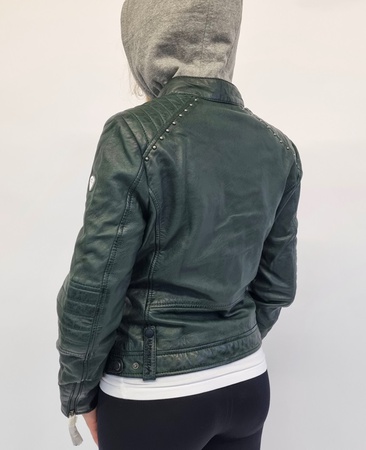 Kadın yeşil deri ceket Alpenblitz