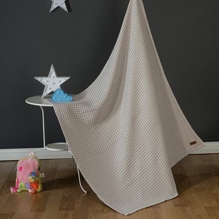 Bebek %100 Organik Pamuk Battaniye Gri