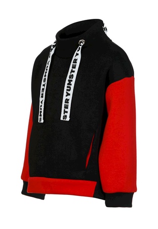Свитшот черно-красный с тесьмой Yumster YC.02.09.001