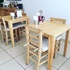 rustik country style table and chairs/ folding plywood chairs