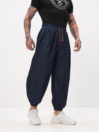 Штаны Джинсовые укороченные широкие