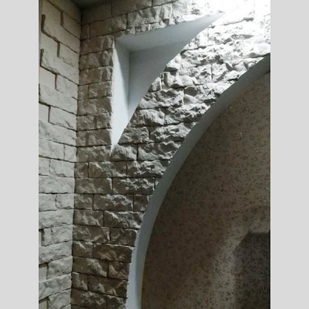 Гипсовый декоративный кирпич “Мрамор (Колотый)”.