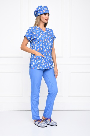 Узорчатый медицинский топ