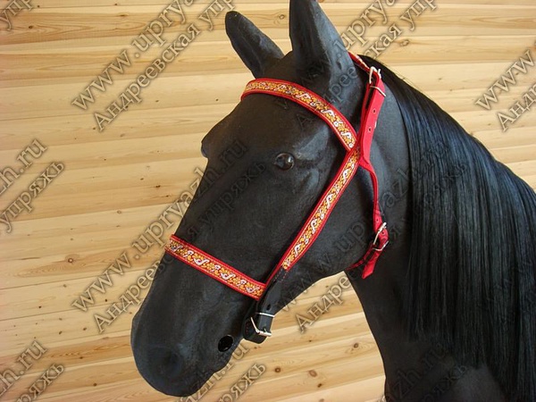 Узда капроновая с отделкой