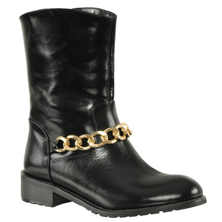 Женские полусапоги, натуральная кожа <G911>