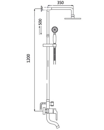 Душевая стойка со смесителем  Oute T97 T9714