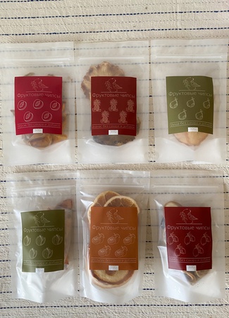 Meyve cipsi / Kurutulmuş, doğal, kurutulmuş, şekersiz, katkı maddesi yok, 30-50g