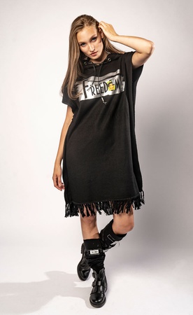 220-8007 Платье Черная пресса