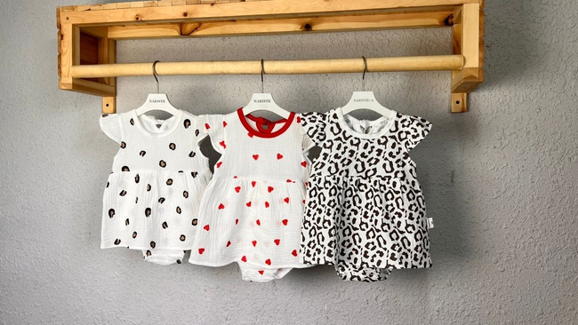 Çocuk Elbise - Müslin Body