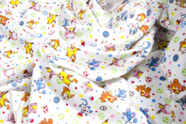 Ткань постельная детская Покемоны