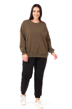 Толстовка с круглым вырезом