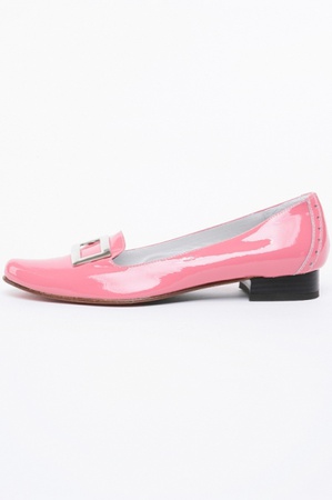 粉色漆皮平底鞋PF027