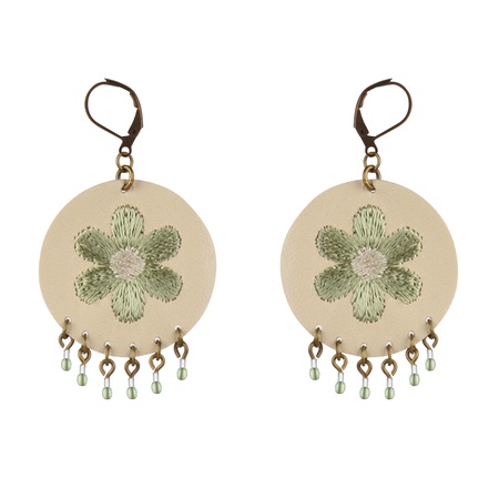 W-113N  Кожаная серьга