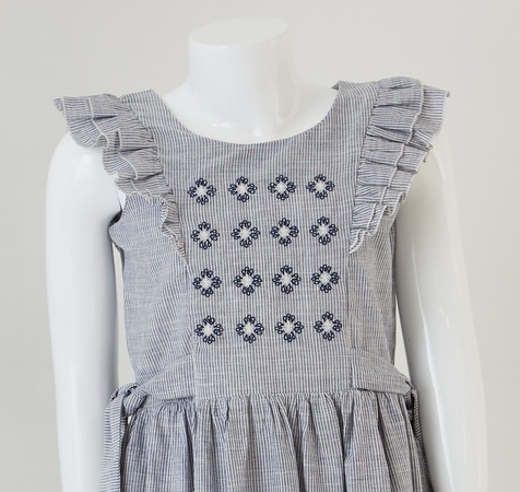 Nakışlı Kız Çocuk Elbise