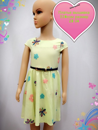 Платья х/б вышивка 320сом размер 28-34