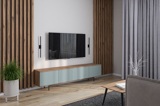 Декор ЛДСП Дымчатый зелёный