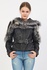Women Genuine Leather Jacket with Silver Fox Hood - Front, Back and Shoulder Rex Fur Detail  - Slim Fi