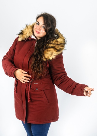 Парка джинсовая на овчине с мехом