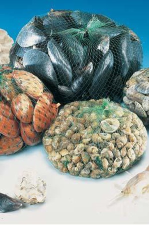 Deniz ürünlerini paketlemek için file kılıf