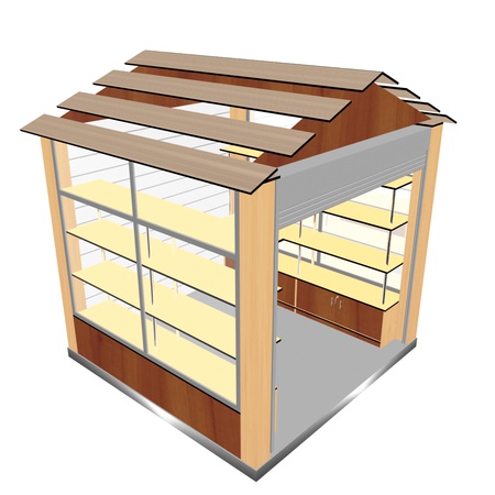 房屋形式的岛亭