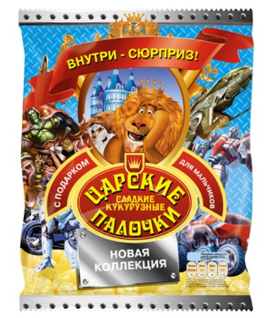 Кукурузные палочки ЦАРСКИЕ с подарком для мальчика, 70 г