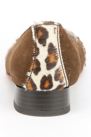 Коричневые туфли без каблука pf035