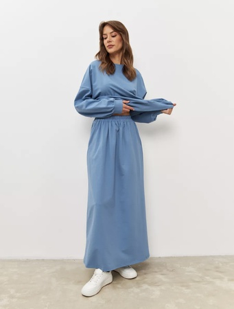 Повседневный костюм двойка юбка и худи