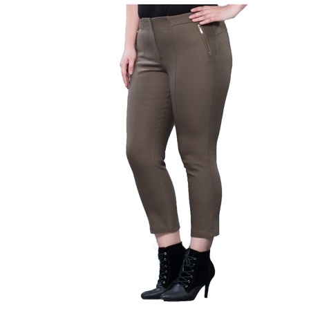 Büyük Beden Yüksek Bel önü dikişli pantolon