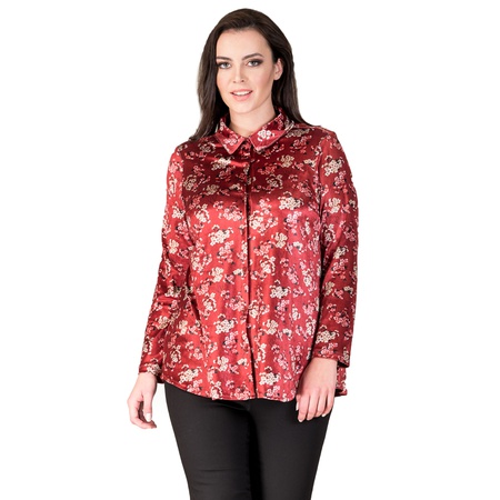 Desenli Kadife Gömlek