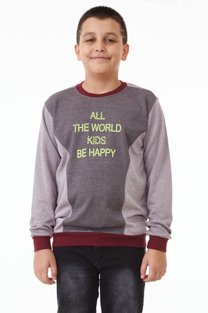 BİSİKLET YAKA BASKILI SWEAT