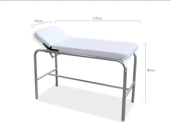 Кушетка для осмотра педиатрическая медицинская из хромированной стали